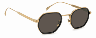 Men David Beckham Sunglasses: DB 1097/S - Matte Gold Black(2)- SpecSMART Eye Clinic (Diagonal View)